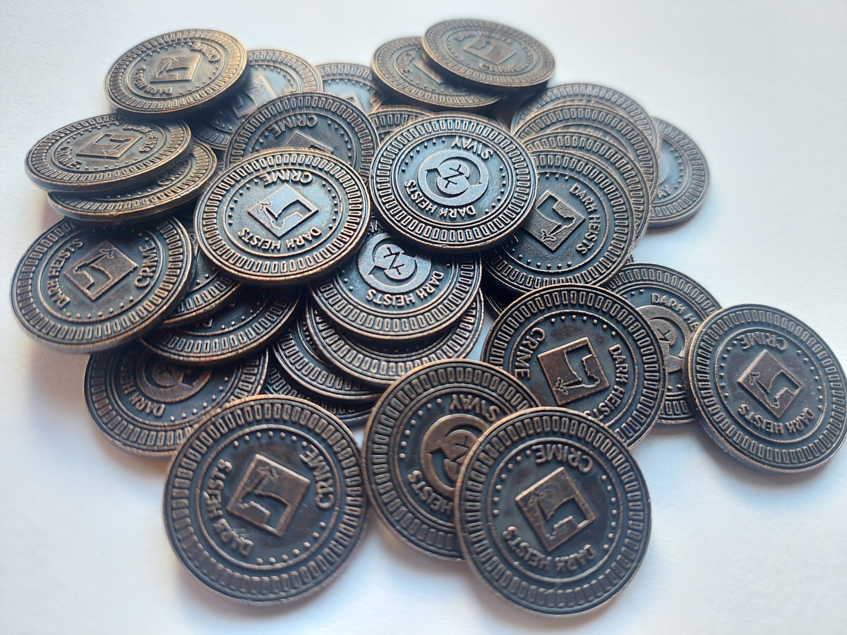 Dark Heists Custom Metal Coins Alone